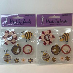 Scrapbook Embellishments Stickers Googly Eye Bees Flowers Paper Crafts Cards
